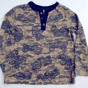 Camouflage monster trucks long sleeve shirt